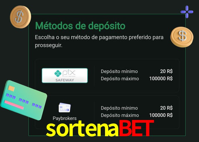 O cassino sortenabet oferece uma grande variedade de métodos de pagamento
